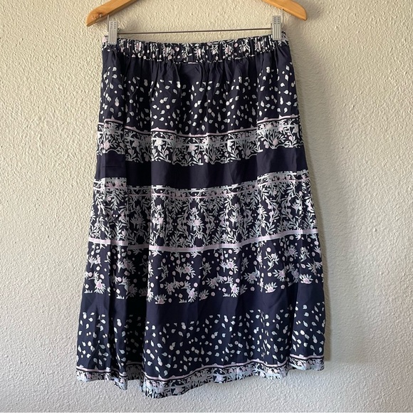 National Pull On Floral Midi Skirt Women's M Petite Challis Pockets Fairy Boho - Picture 7 of 15